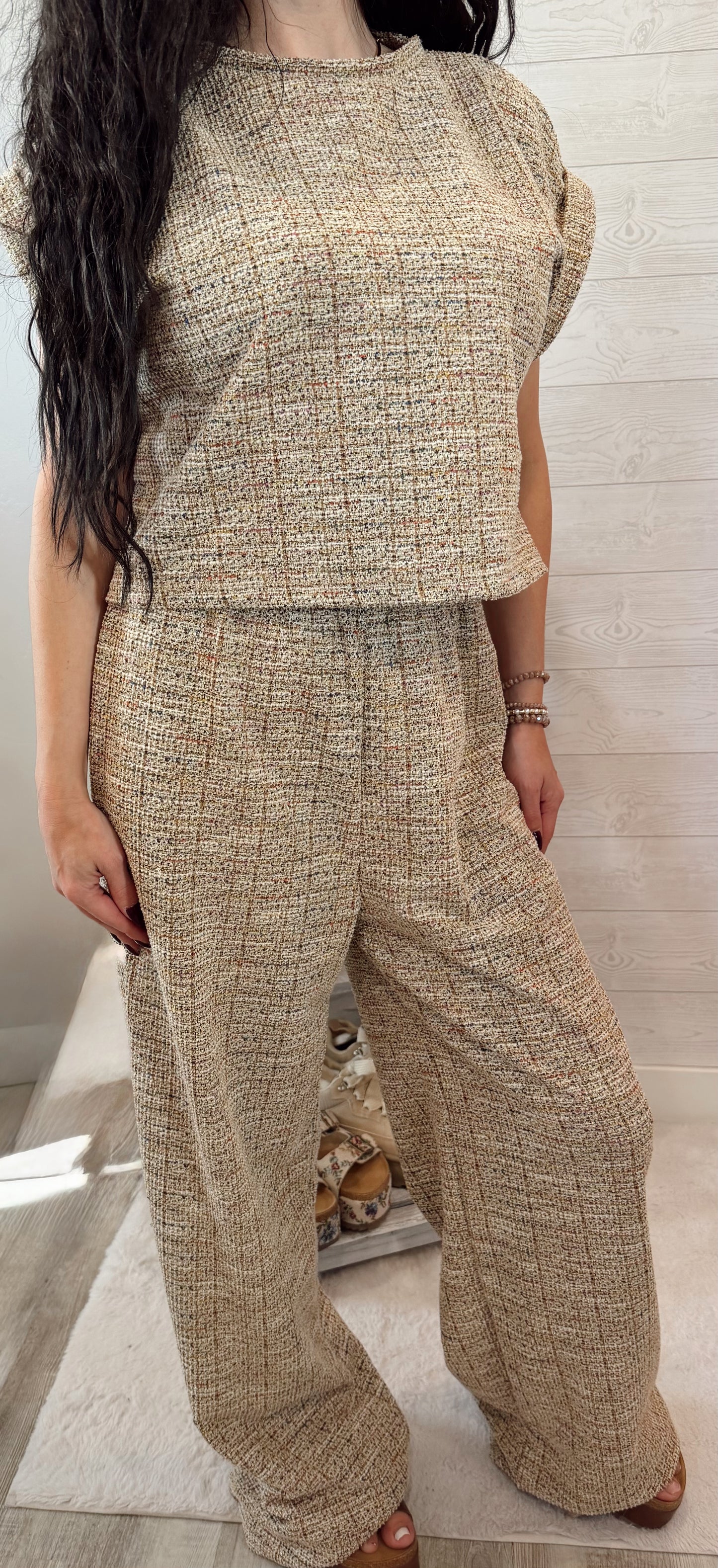 Tweed Top and Pants Set