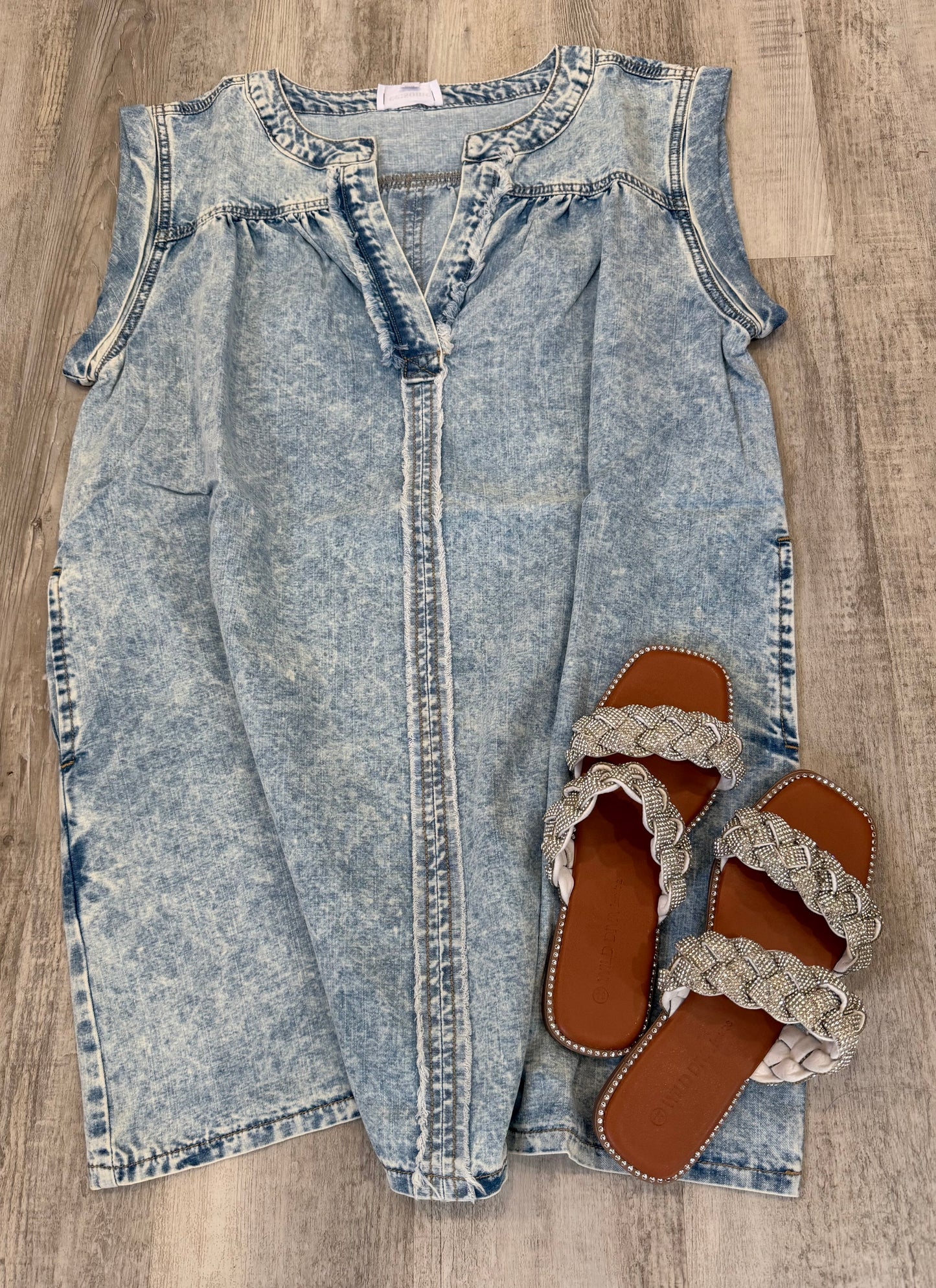 Stone Wash Denim Dress