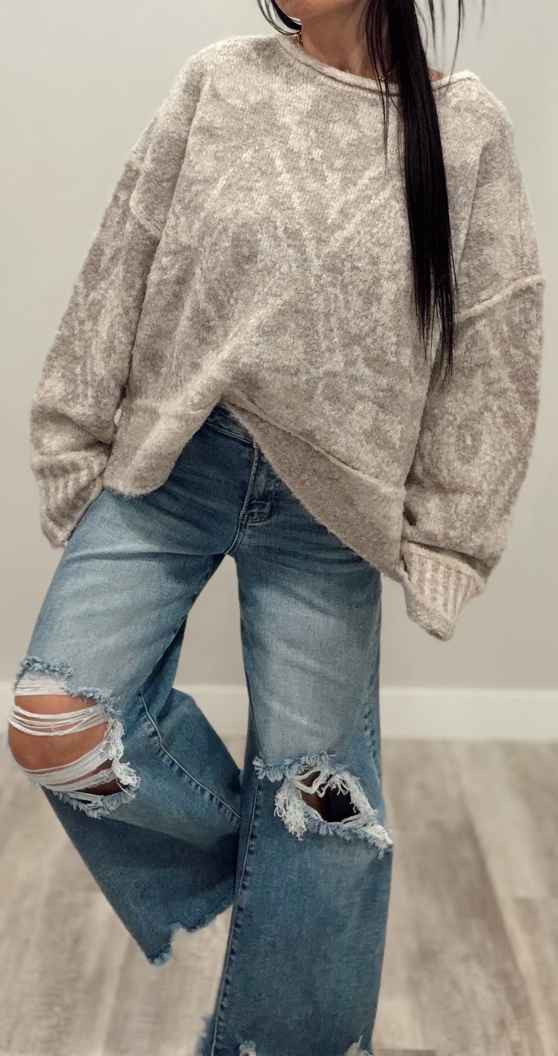 Heather Knit Sweater