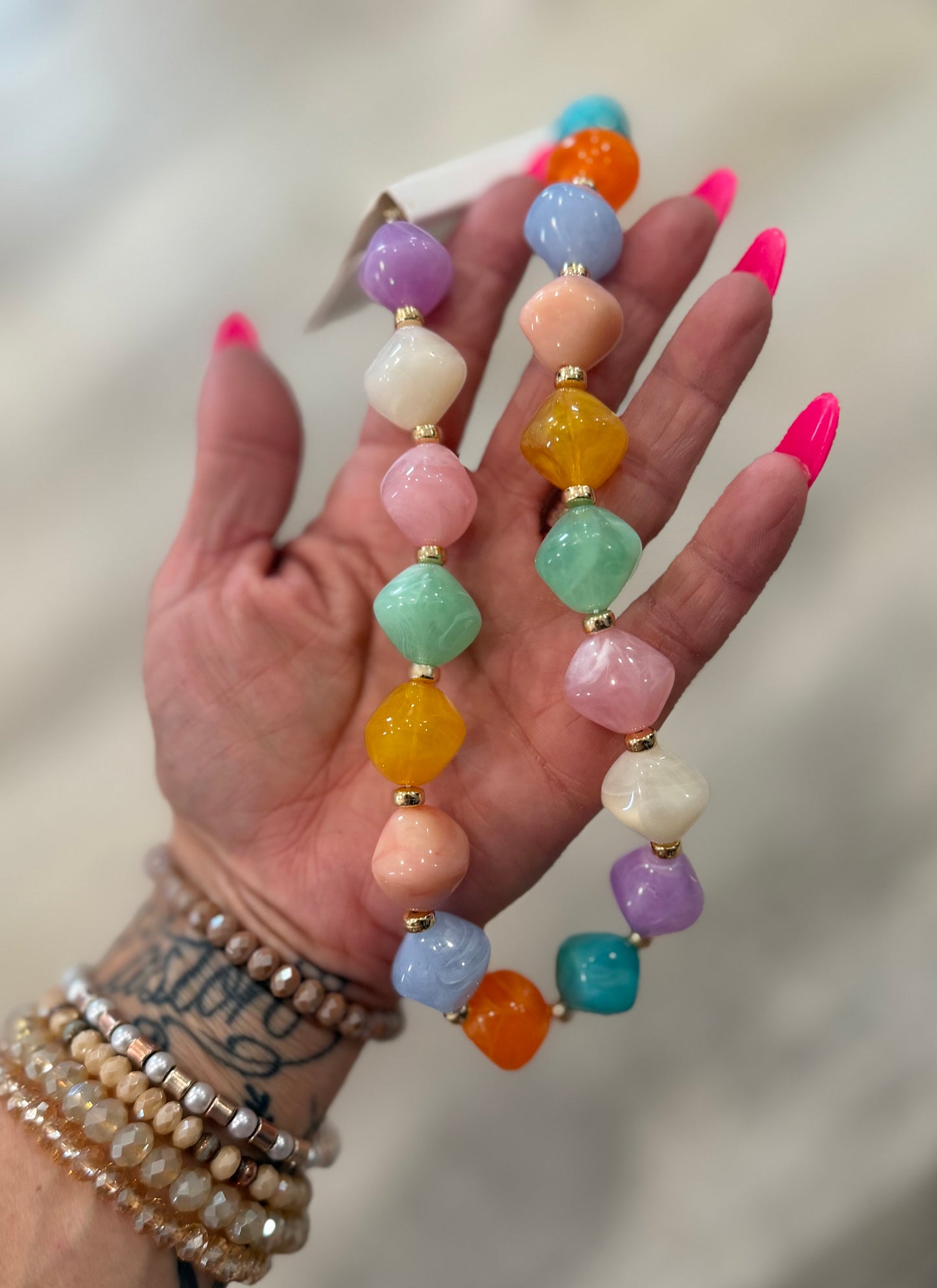 ￼ Chunky Multicolor Necklace ￼