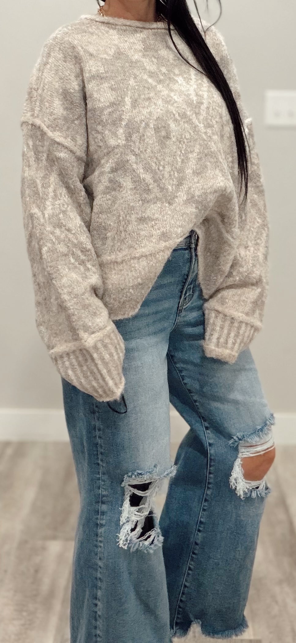 Heather Knit Sweater