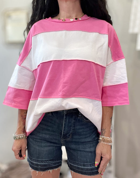 Stripe Reverse Seam Top