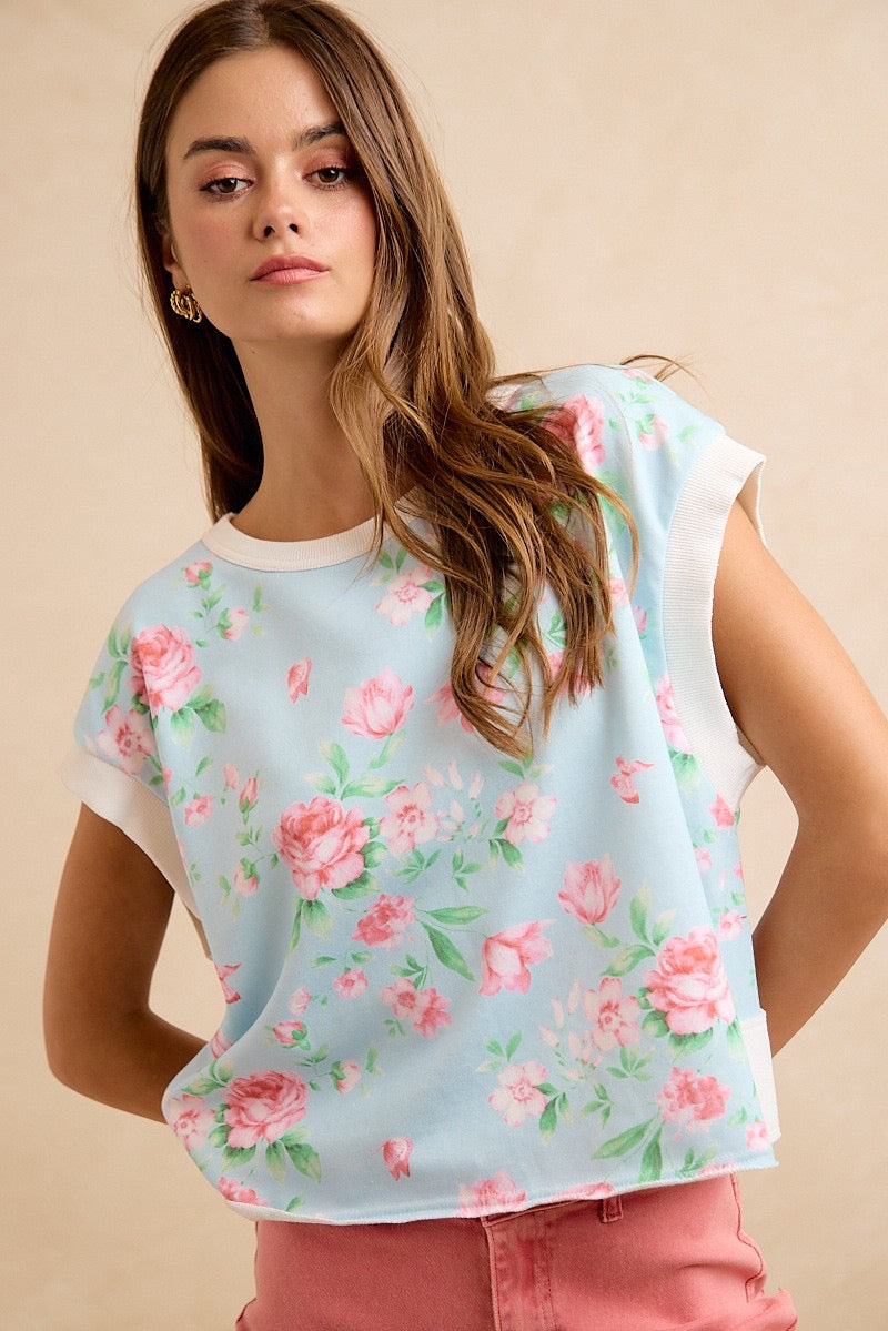 Floral Open Back Top