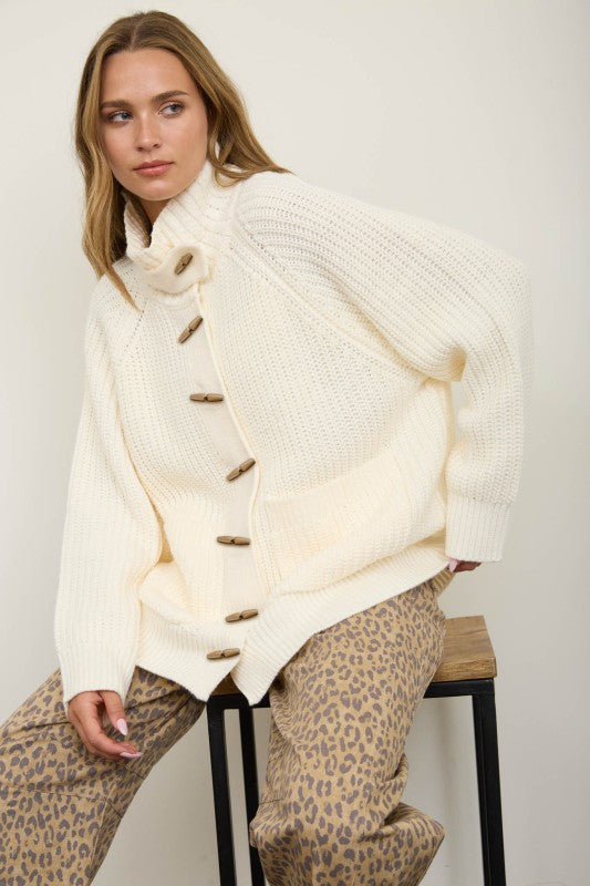 Toggle Longline Knit Cardigan