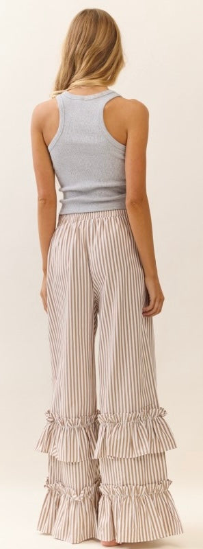 Tiered Ruffle Maxi Pants