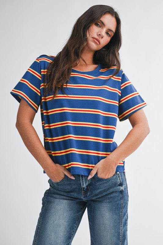Striped Crewneck Tees
