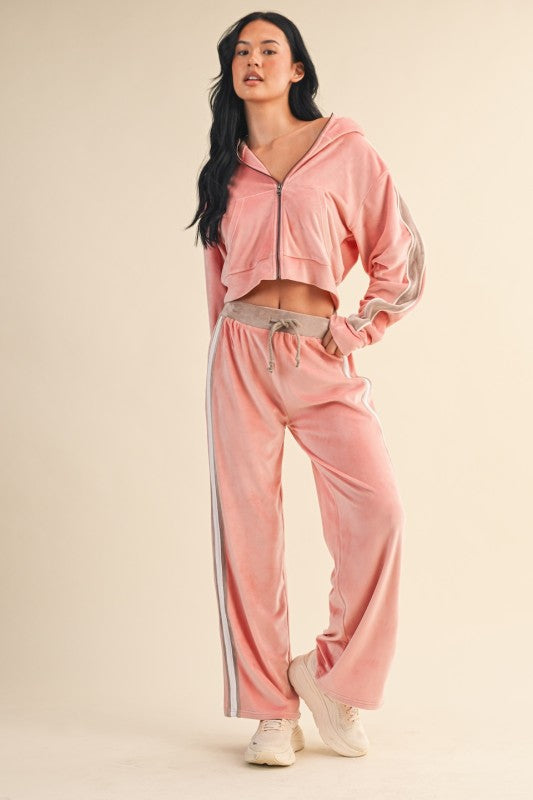 Velour Tracksuit Set