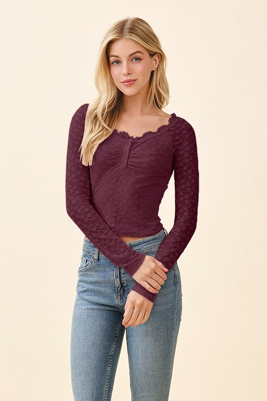 Lace Long Sleeve Top