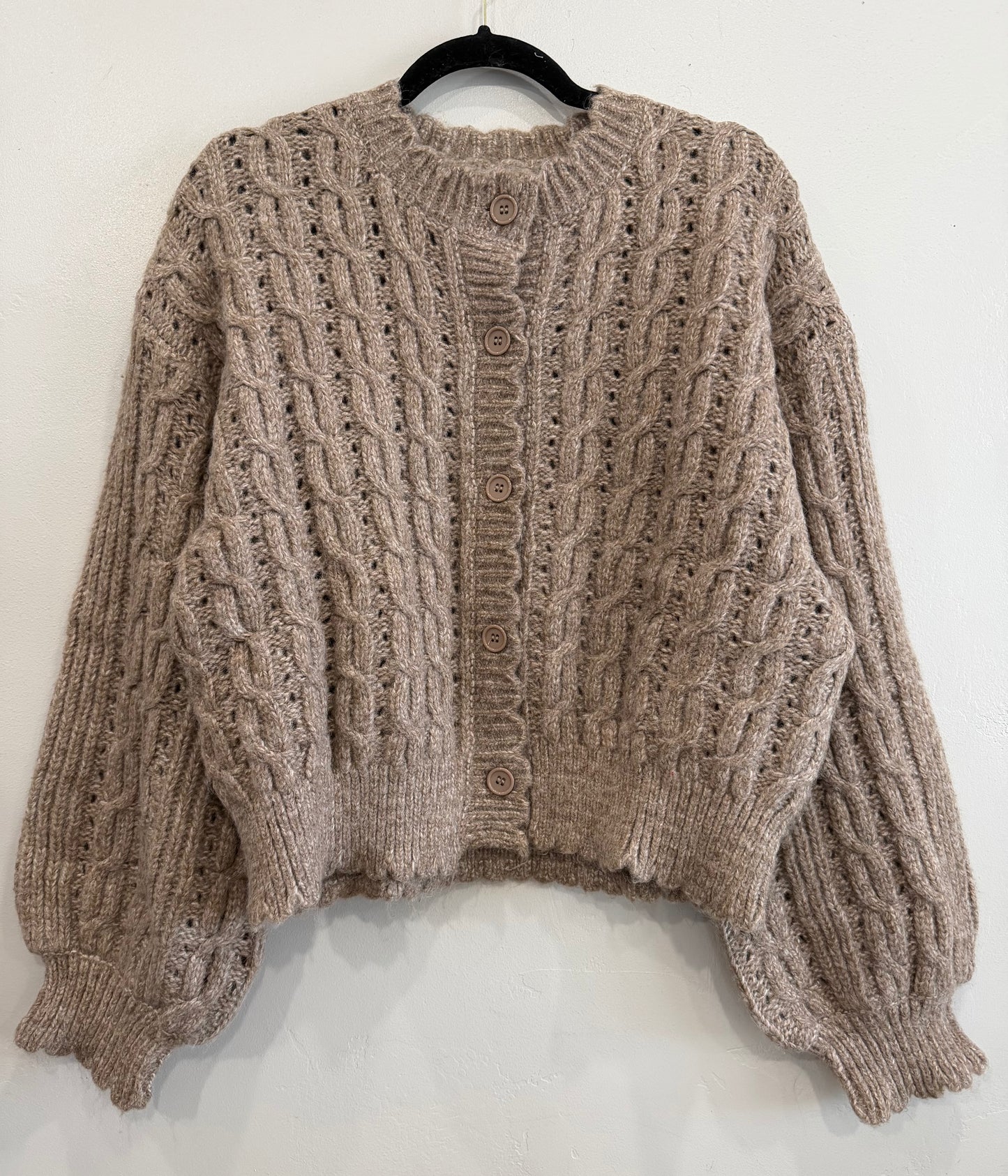 Scalloped Cable Knit Cardigans