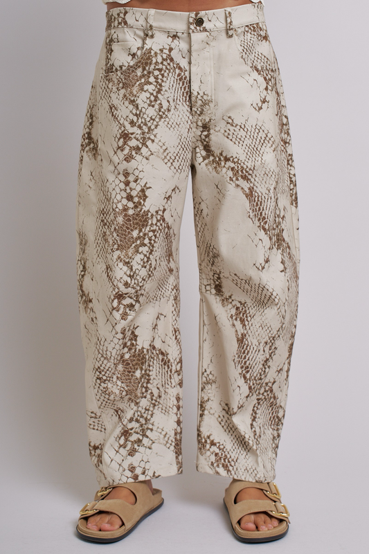 Desert Python Barrel Pants