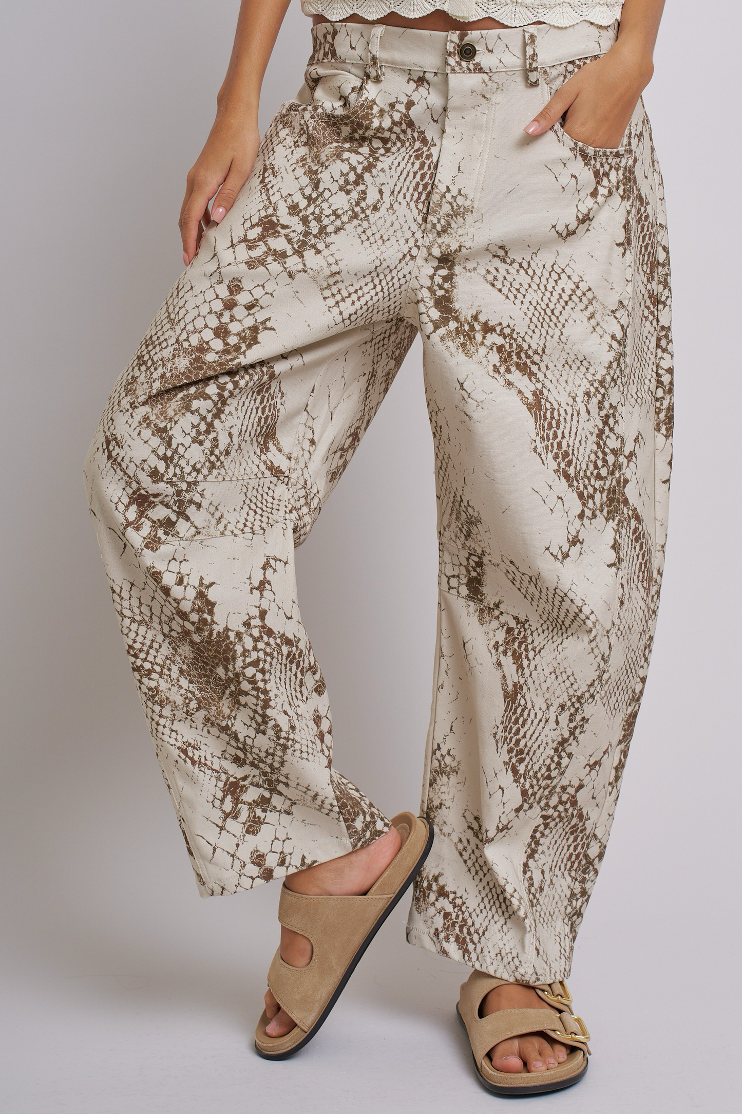 Desert Python Barrel Pants