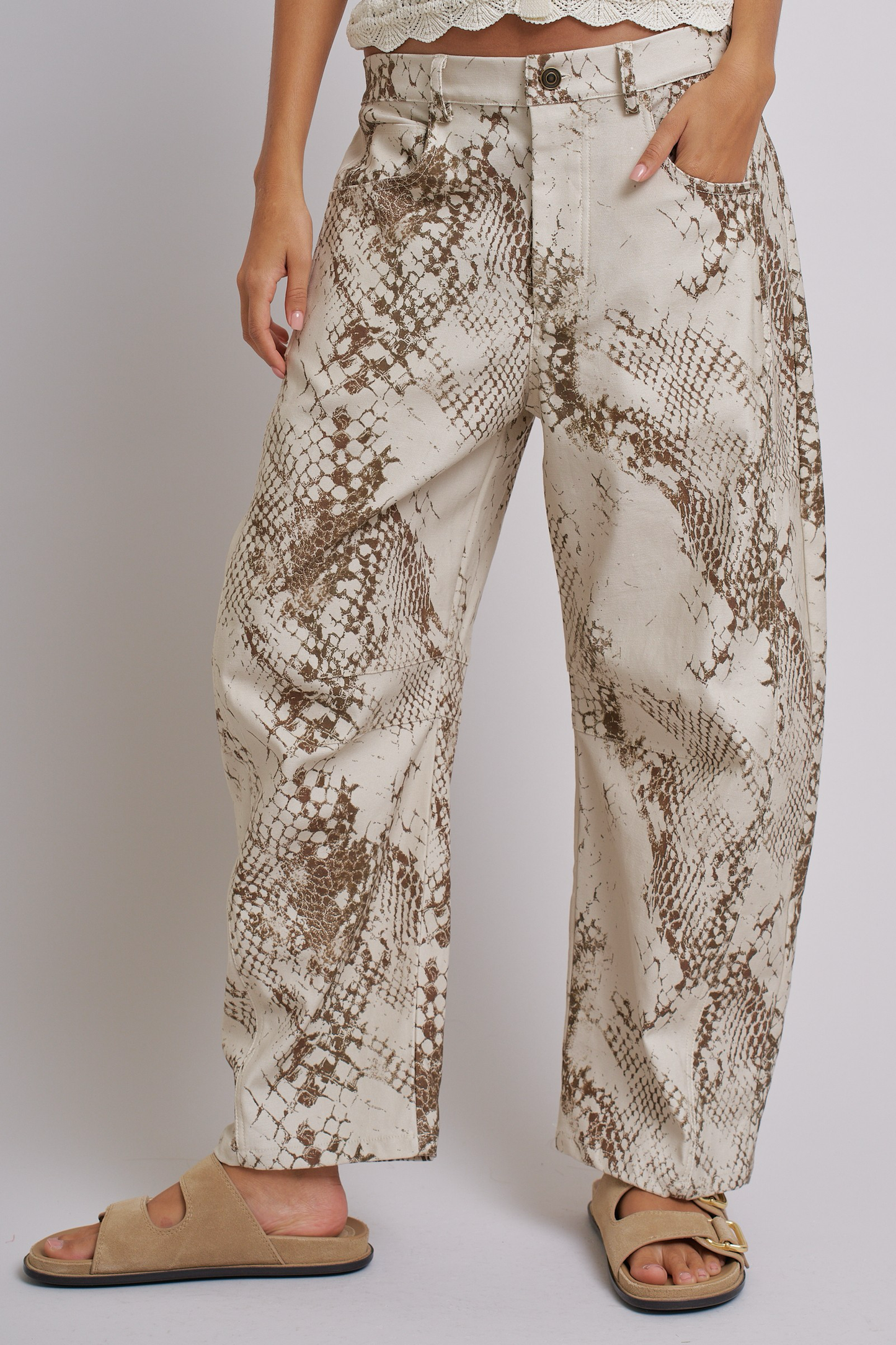 Desert Python Barrel Pants