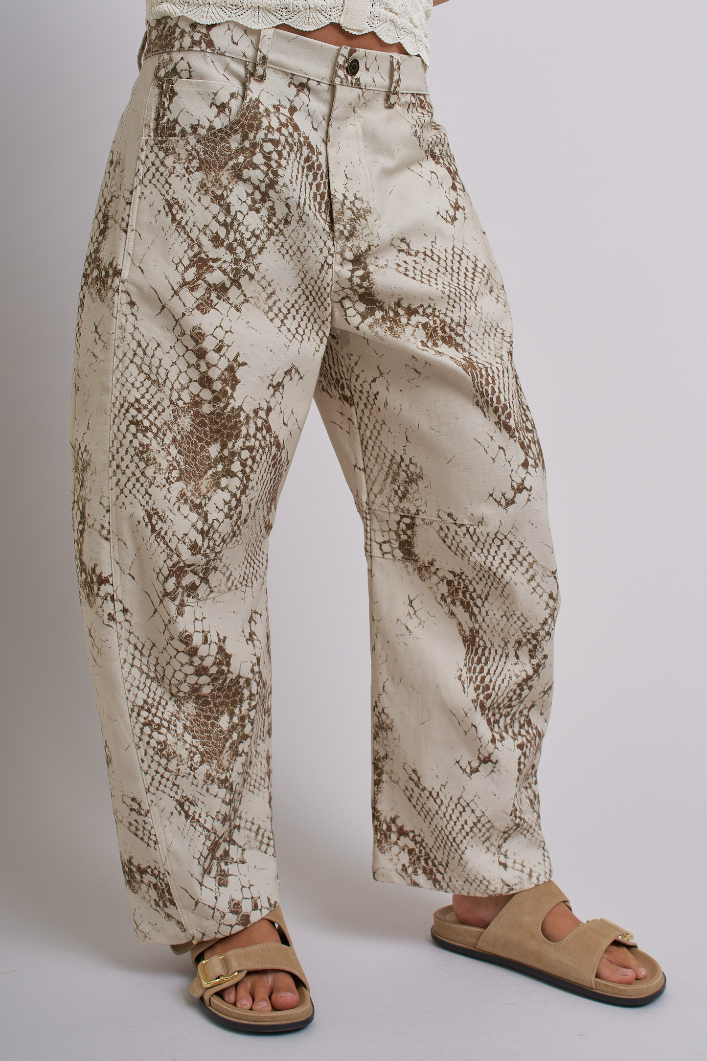 Desert Python Barrel Pants