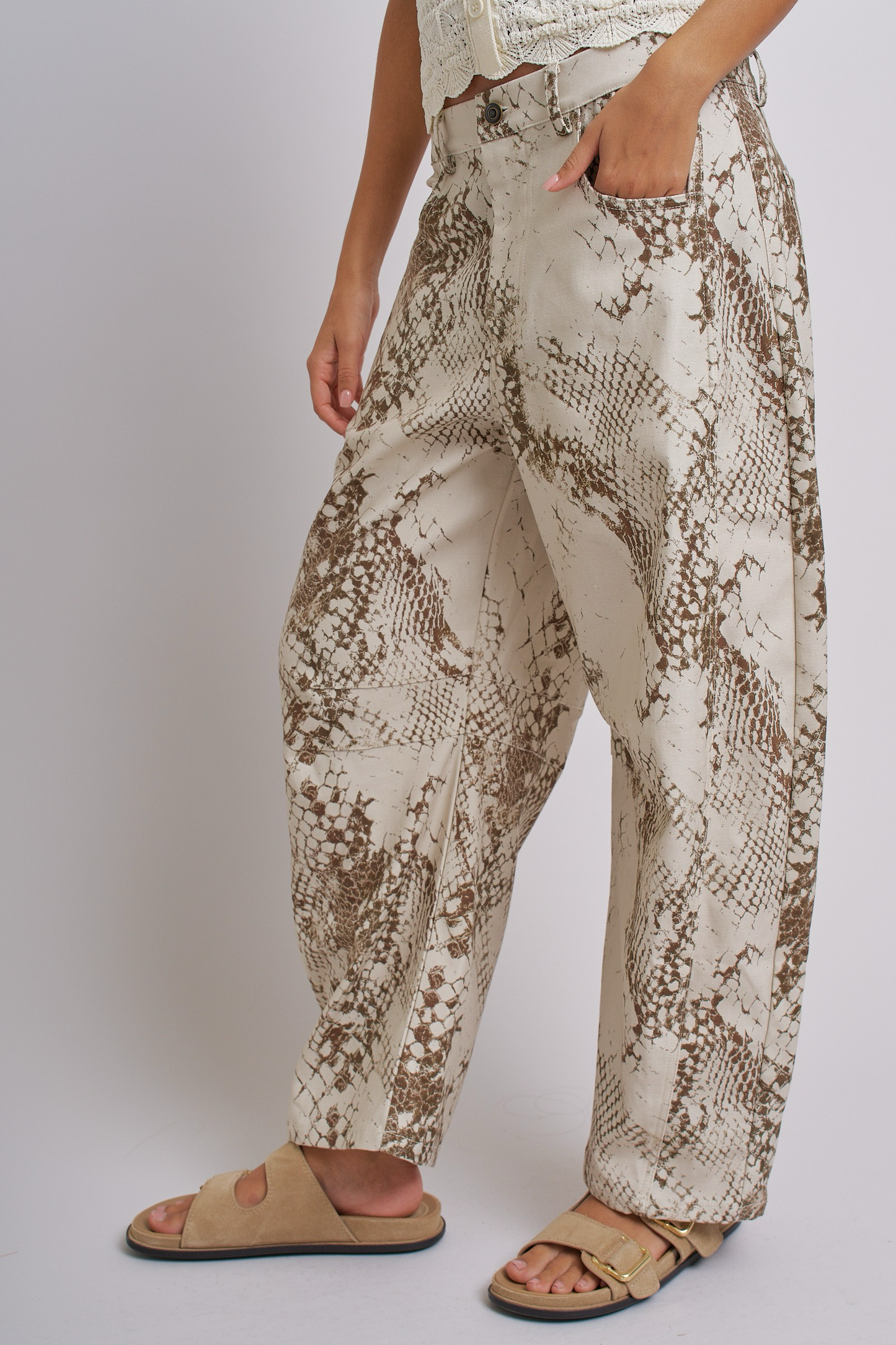 Desert Python Barrel Pants