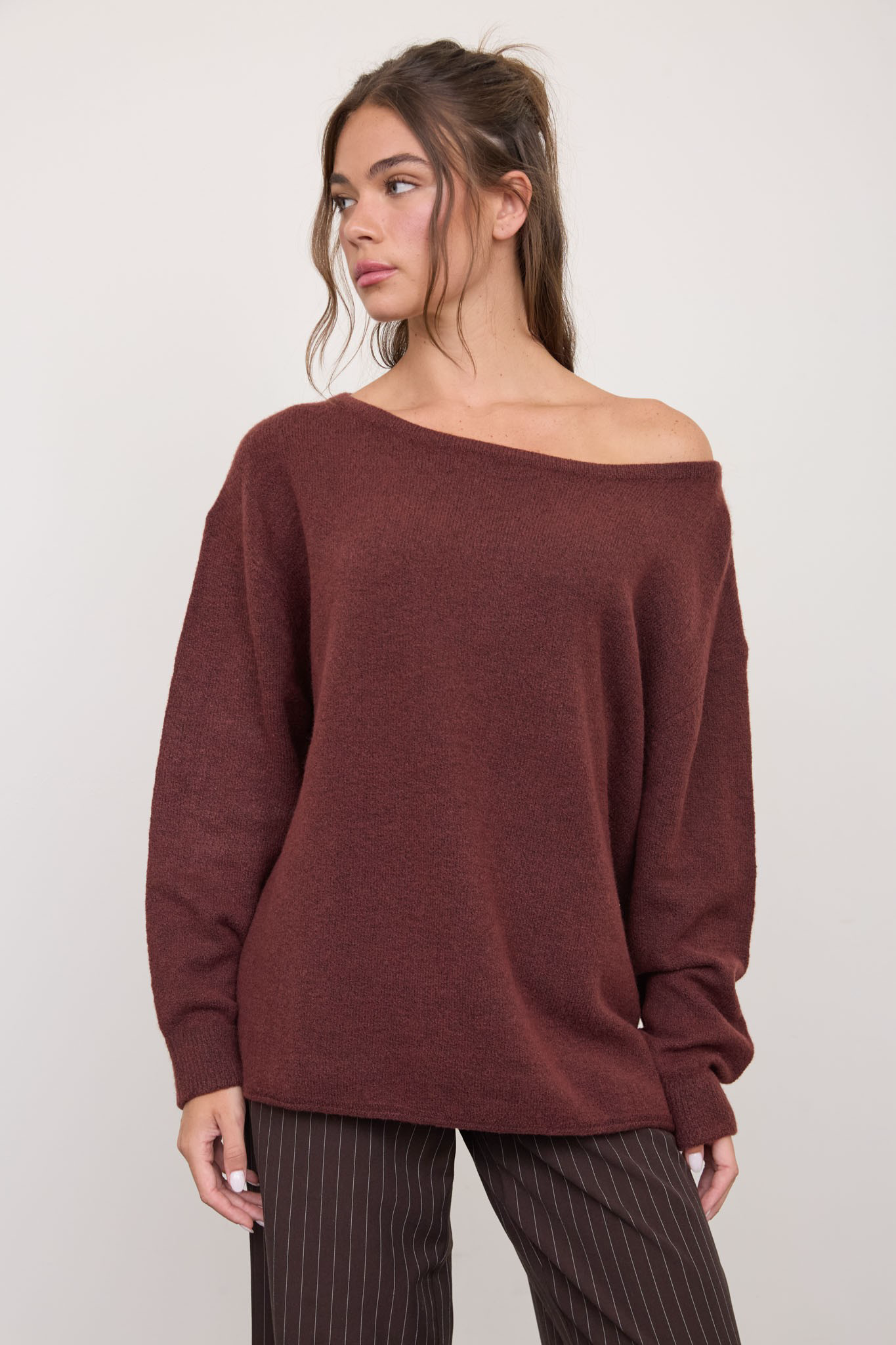 Wide Neck Sweater