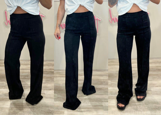 Black Pintuck Dress Pants