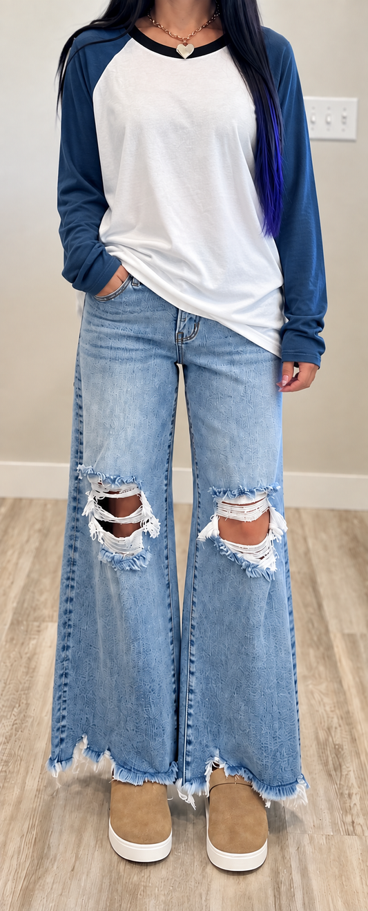 Long Sleeve Varsity Baseball Tee