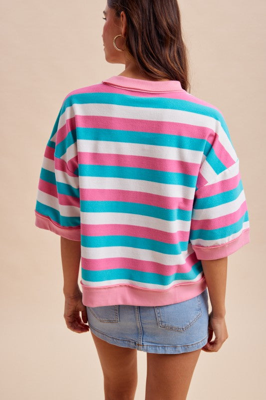 Half Sleeve French Terry Top￼