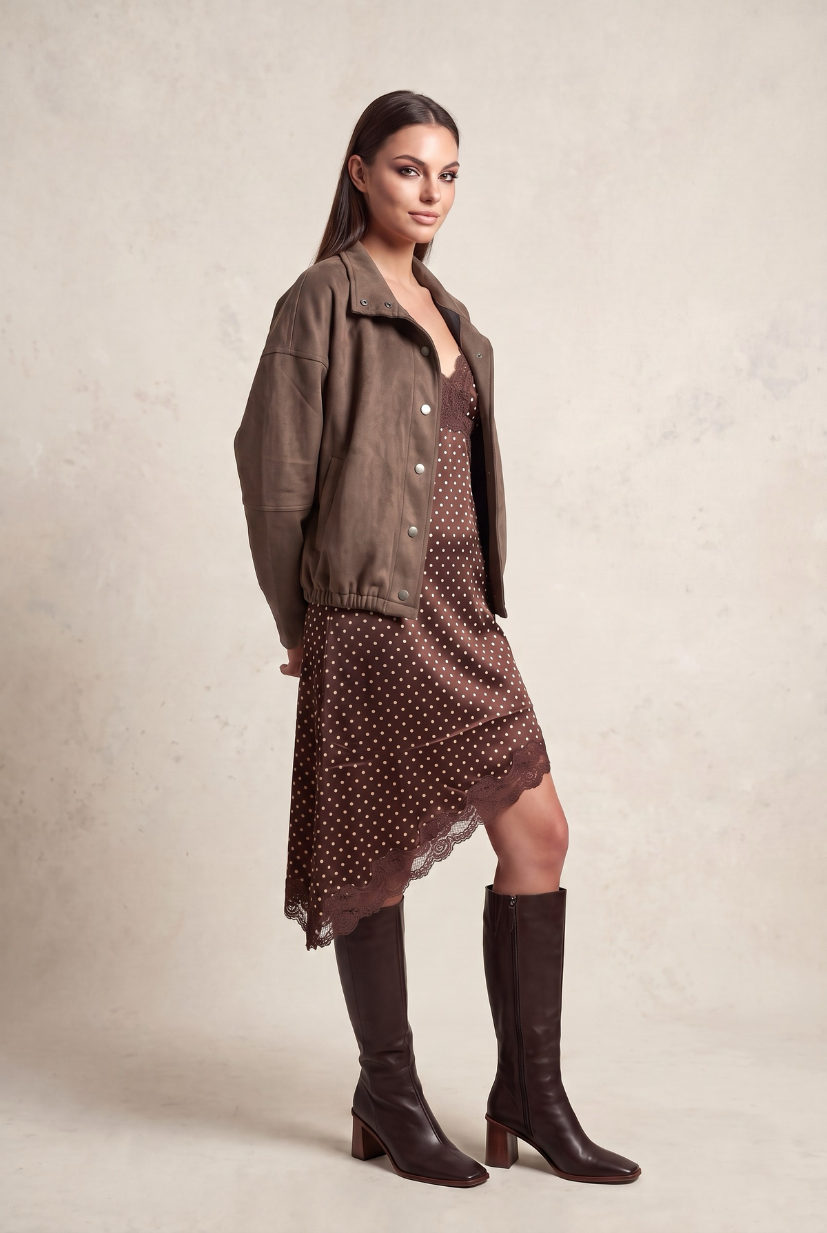 Suede Boxy Fit Jacket