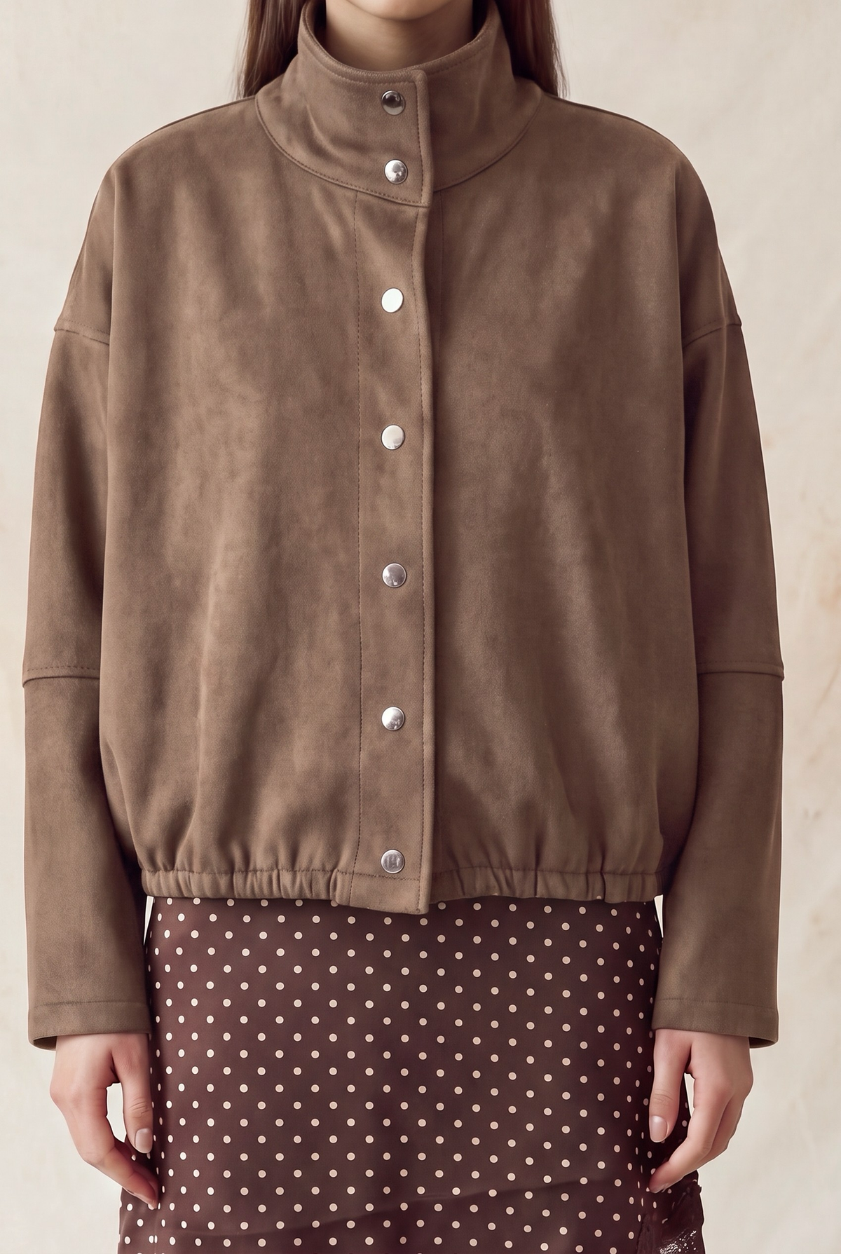 Suede Boxy Fit Jacket