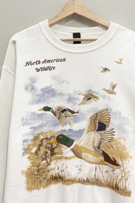 Duck Crewneck Oversized Pullover