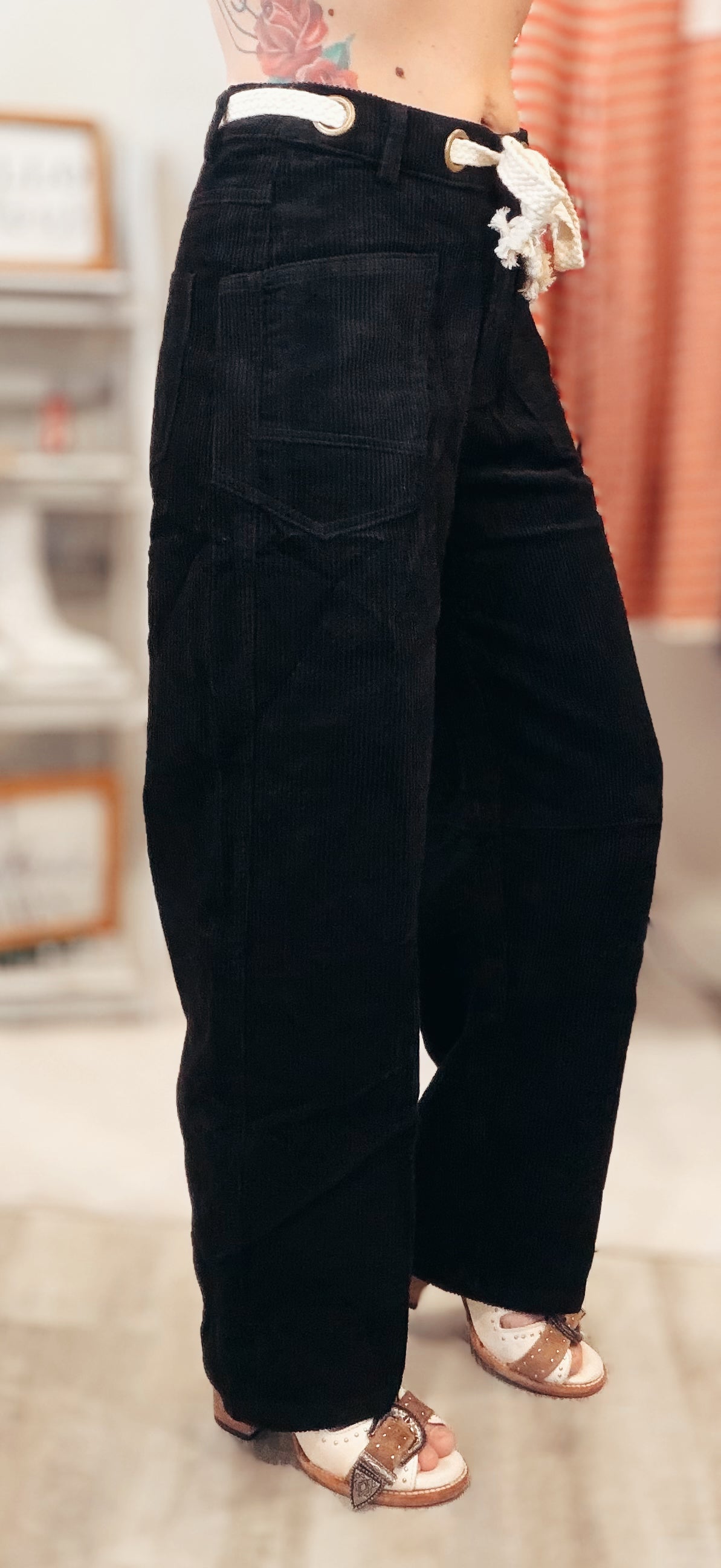 Corduroy Rope Tie Pants