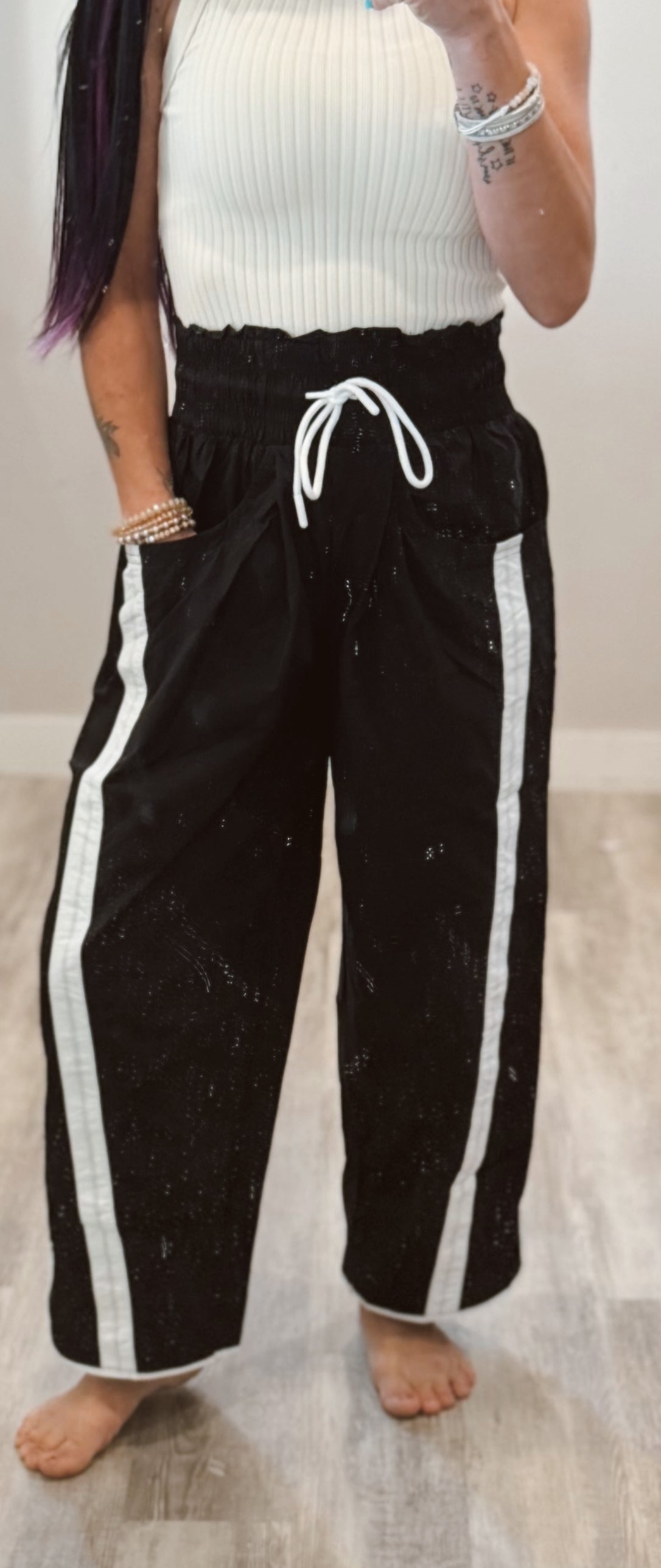 Contrast Stripe Track Pants