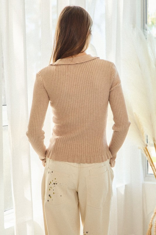 Ruffle Button Down Top