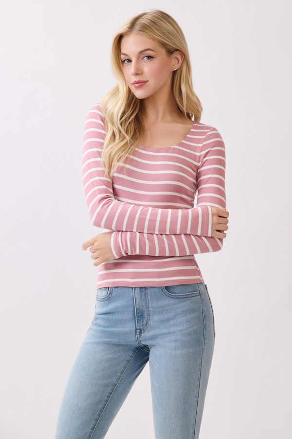 Striped Long Sleeve Top