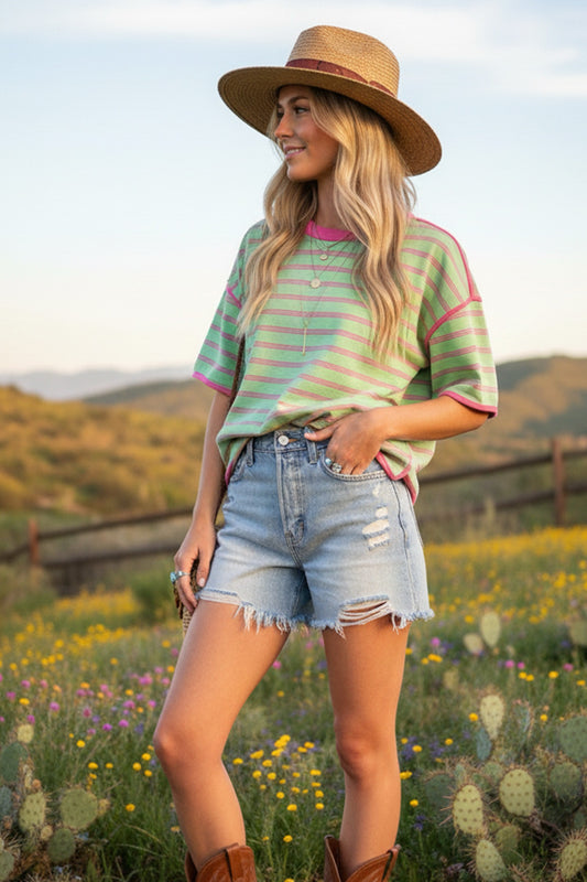 Oversized Striped Top