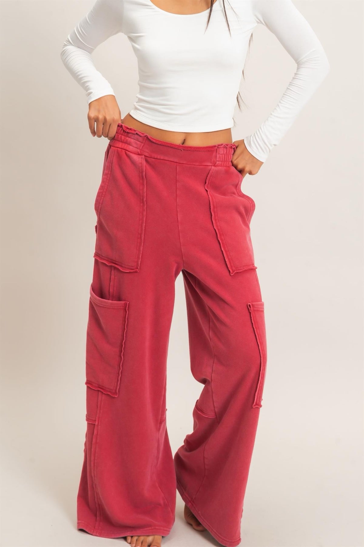 Ruby Cargo Wide Leg Sweatpants