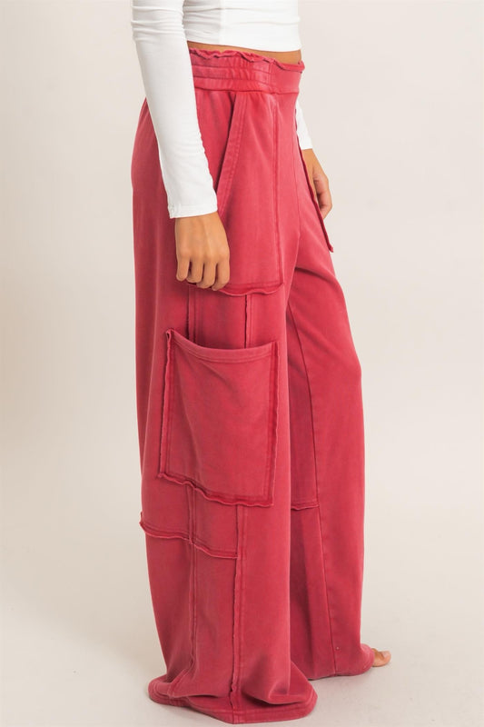 Ruby Cargo Wide Leg Sweatpants