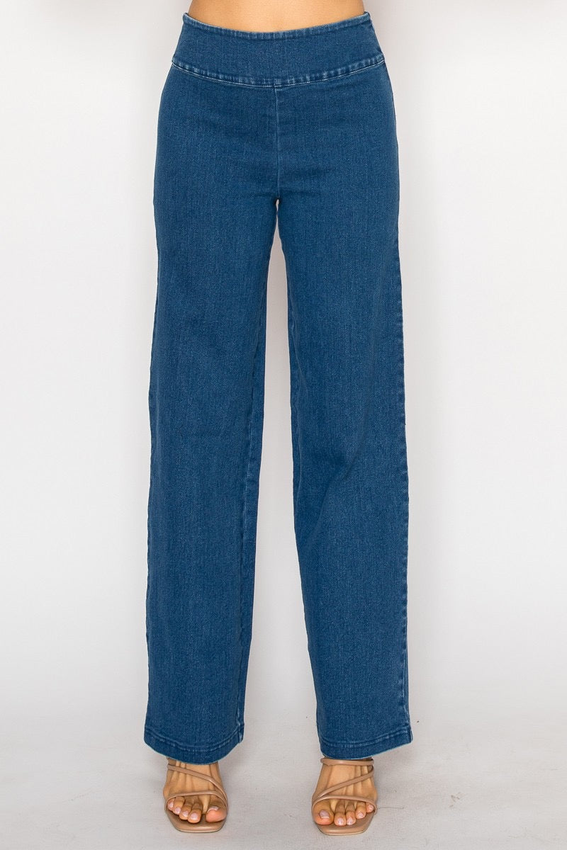 Pull On Denim Pants