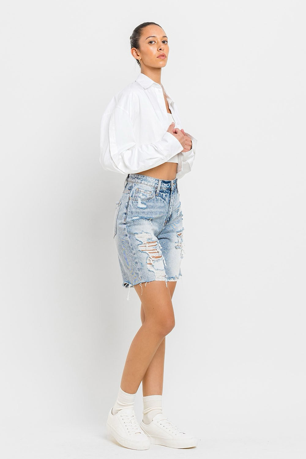 Destroyed Bermuda Shorts