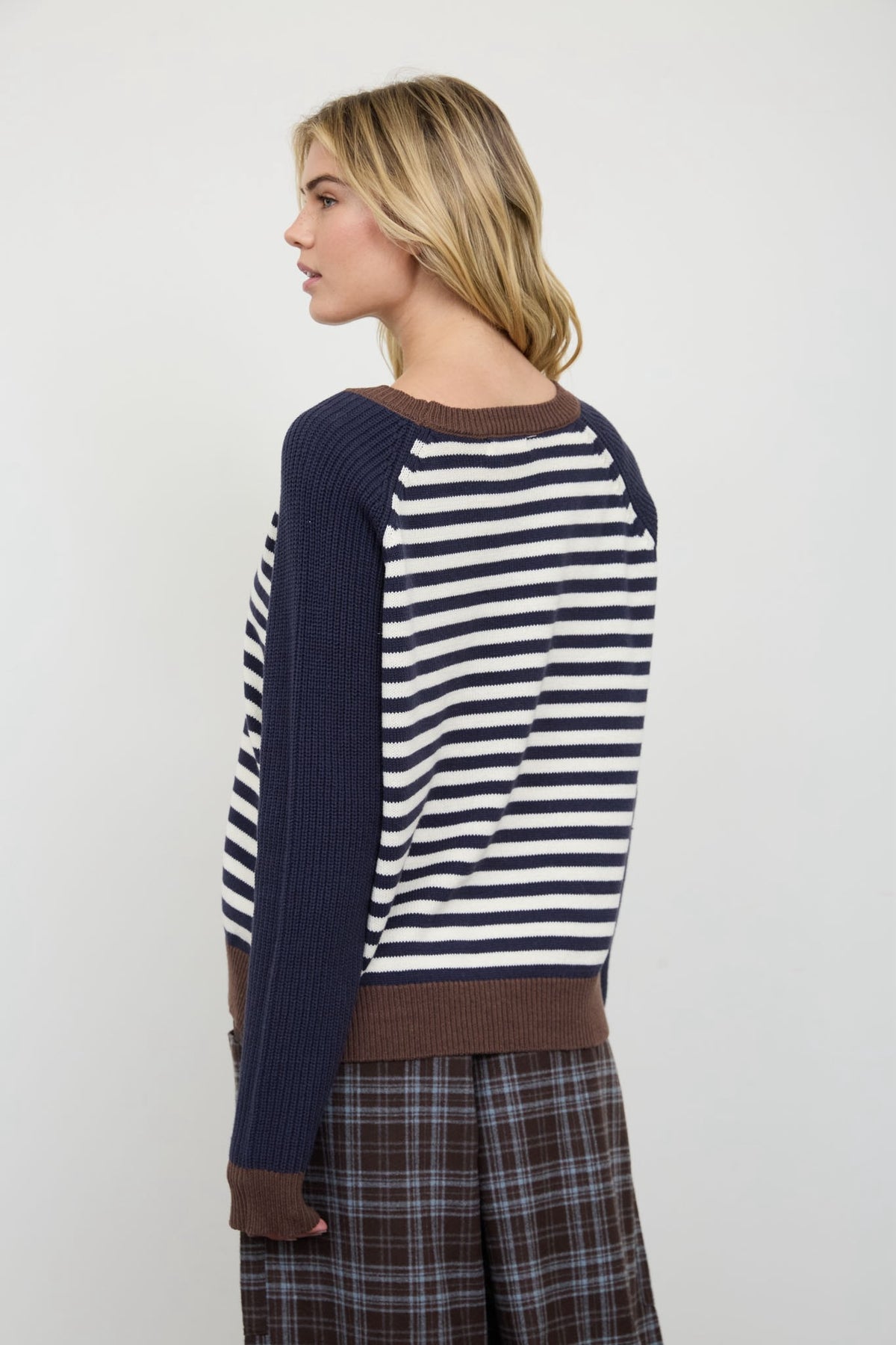 Stripe Raglan Sweater Top