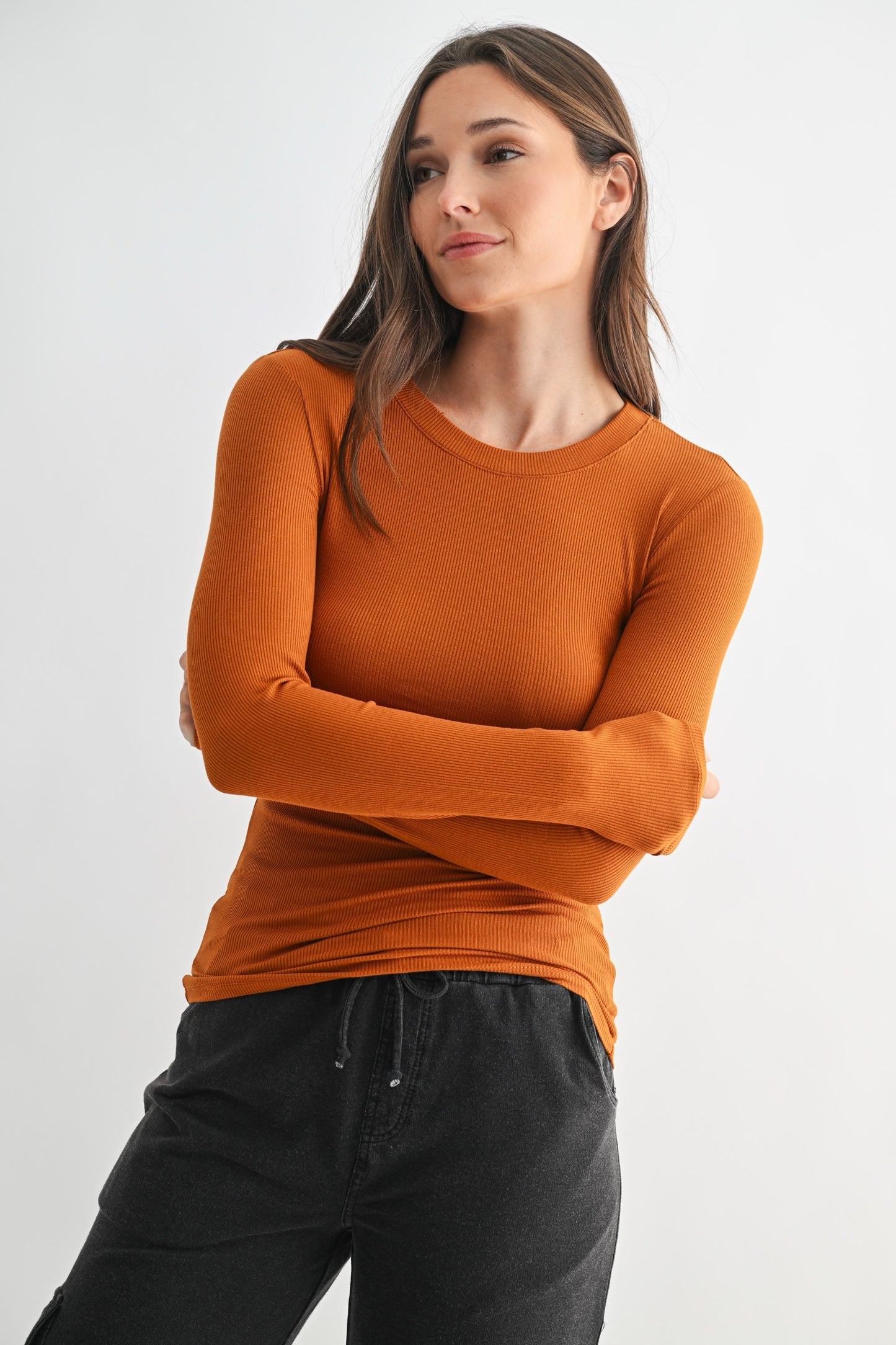 Essential Ribbed Long Sleeve Tops