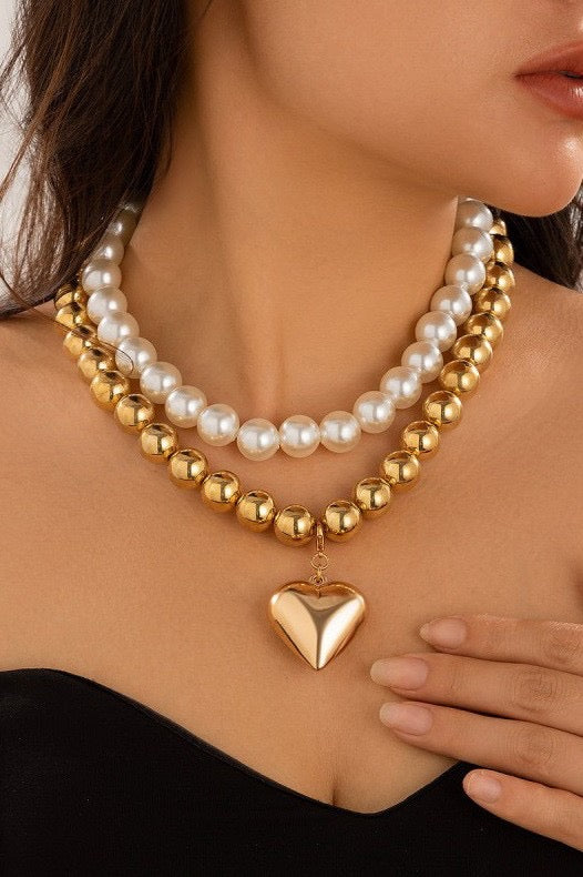 Double Layer Pearl Necklace