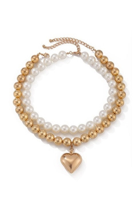 Double Layer Pearl Necklace