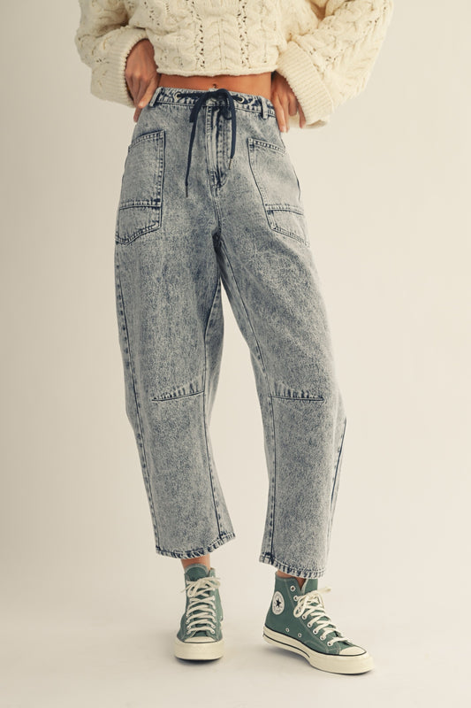 Vintage Wash Barrel Denim