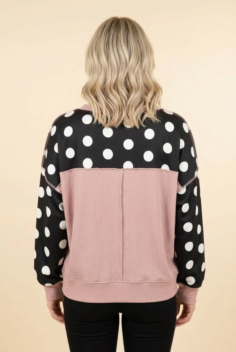 Polka Dot Pullover Top