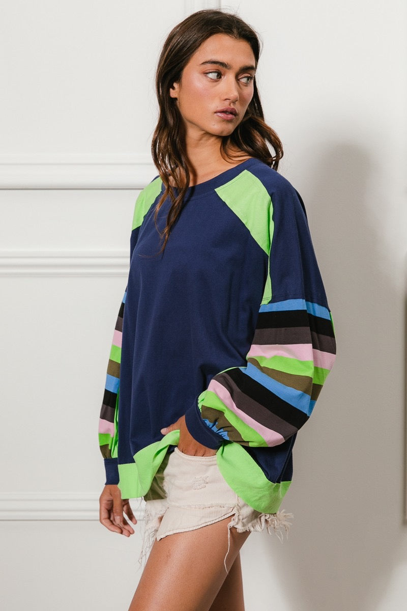 Oversized Striped Top