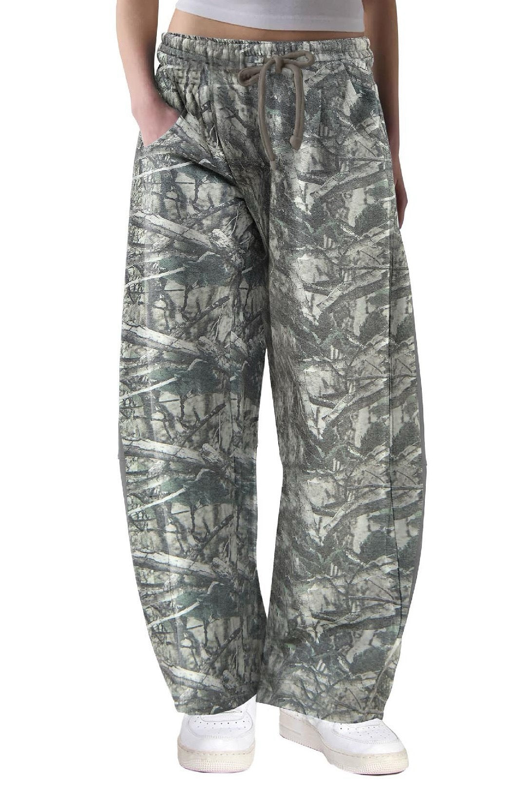 Camo Barrel Leg Fleece Sweatpants