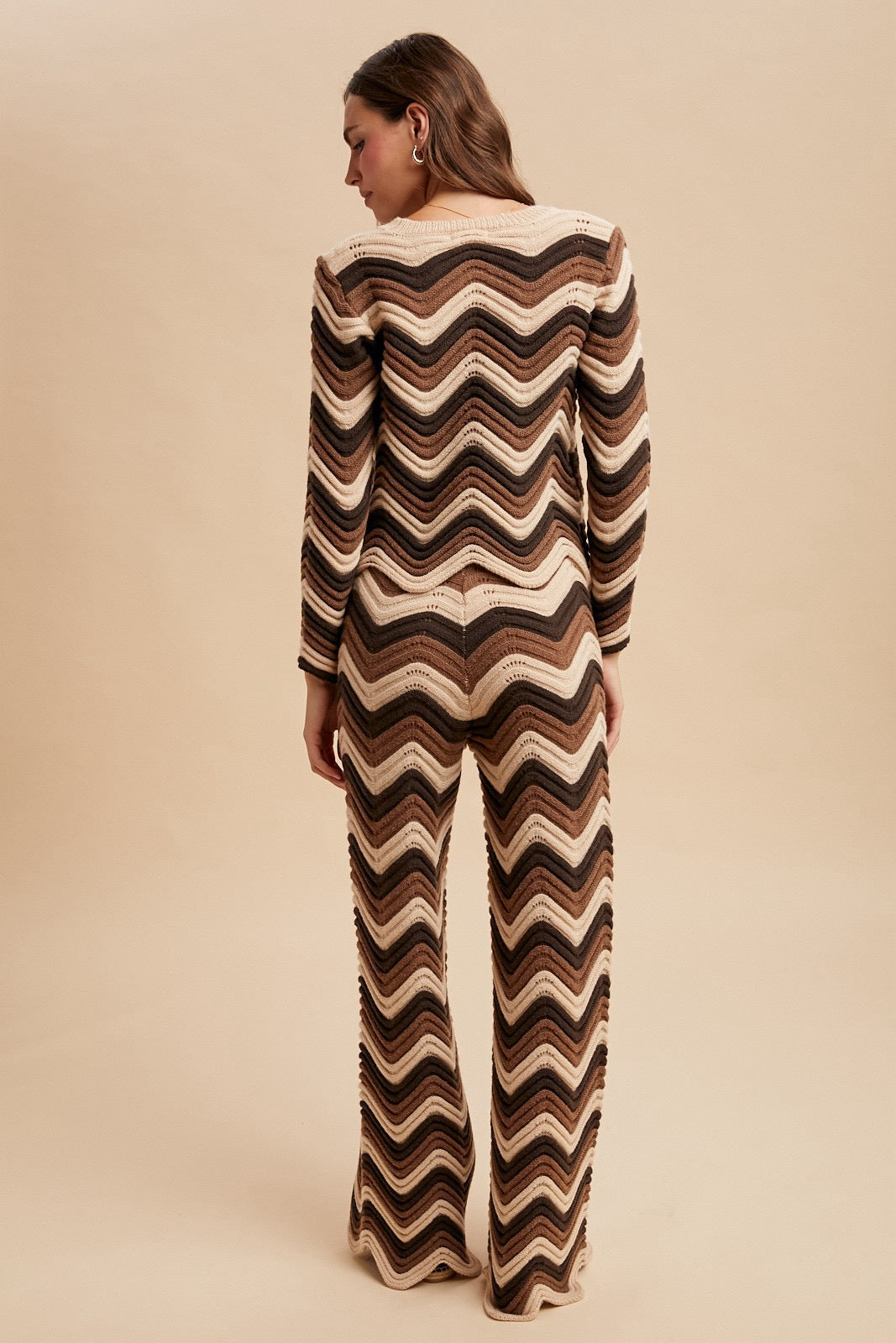 ZIGZAG CROCHET TWO PIECE SWEATER SET