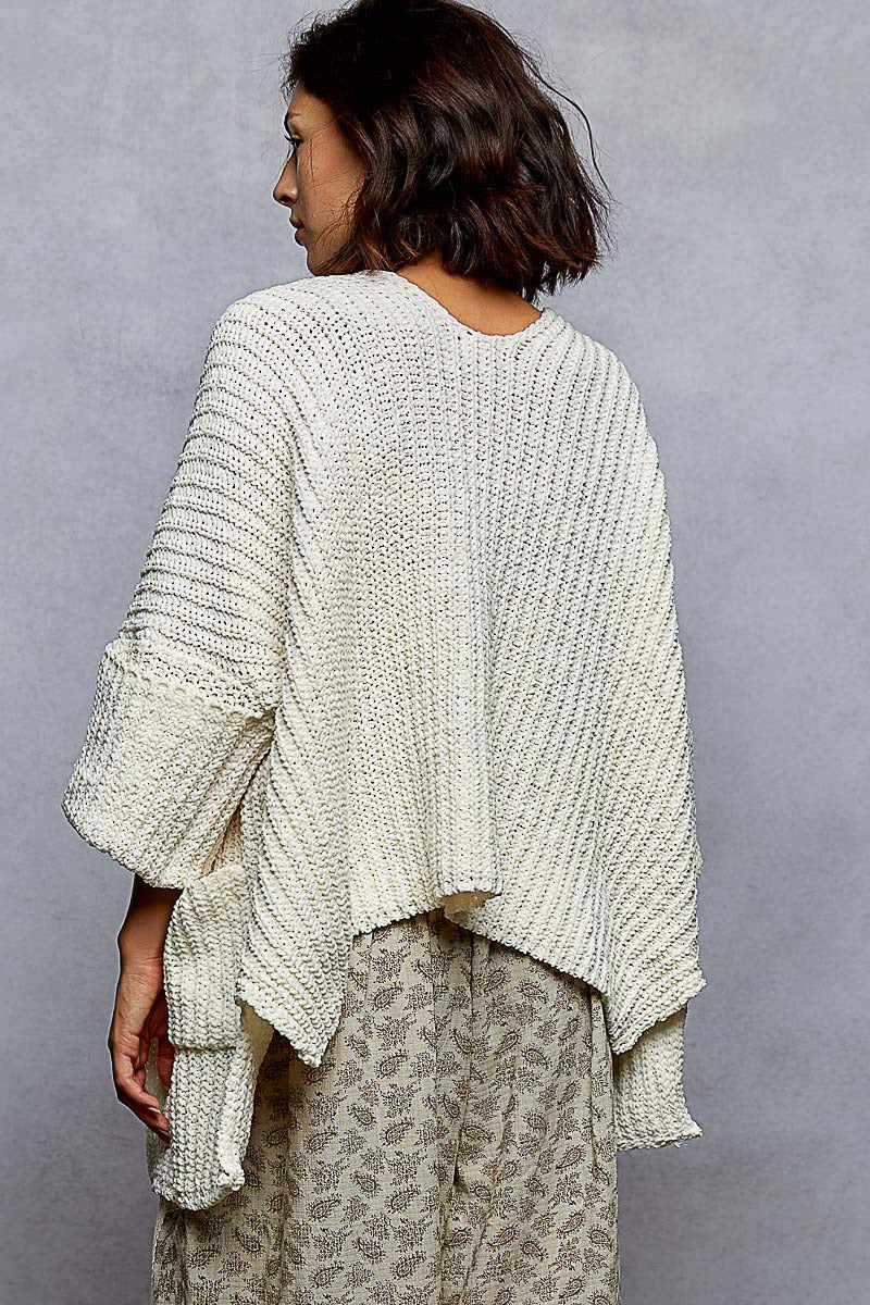 POL Slouchy Cream Knit Cardigan