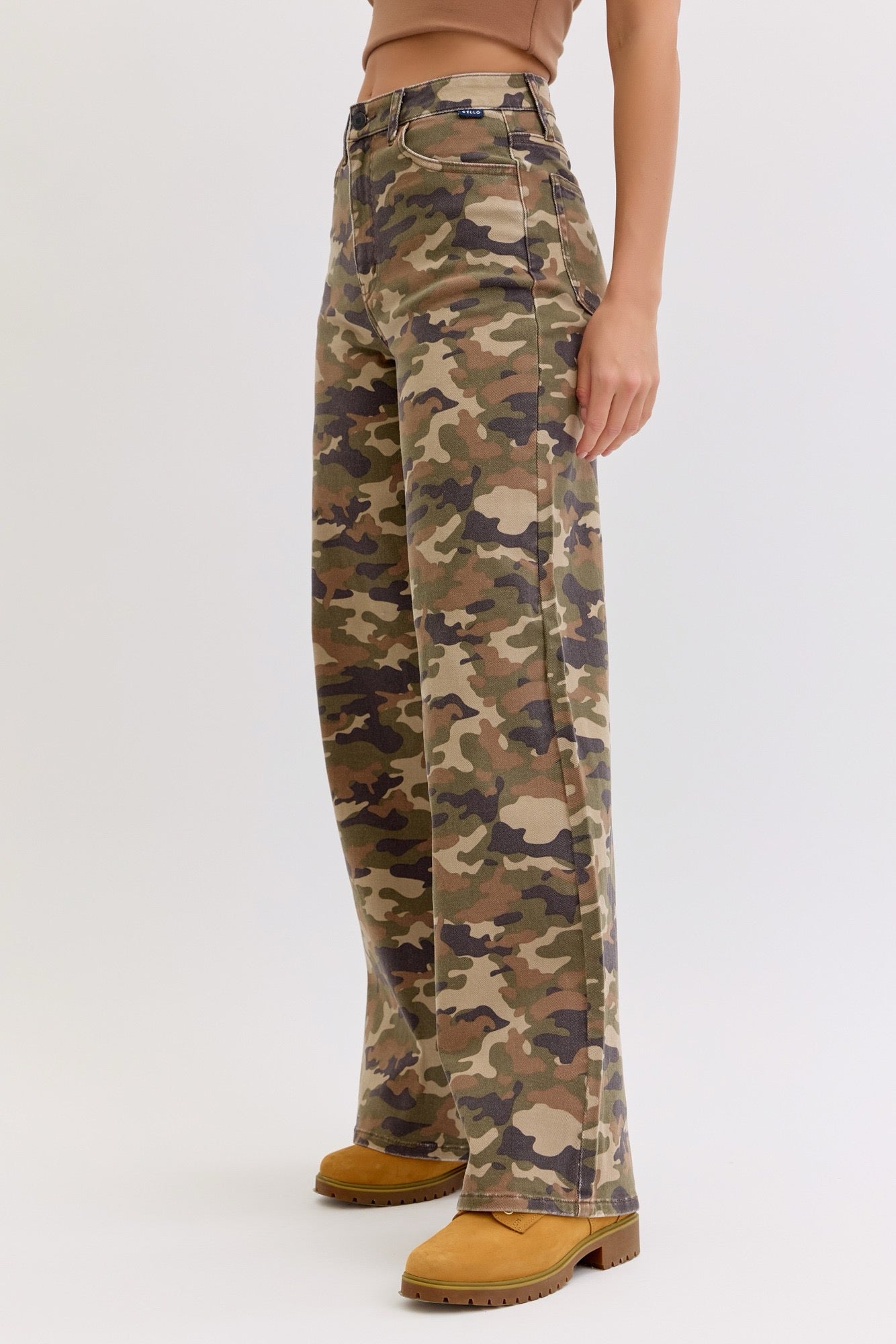 Cello Camo Wide Leg Denim
