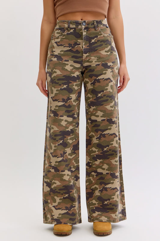 Cello Camo Wide Leg Denim