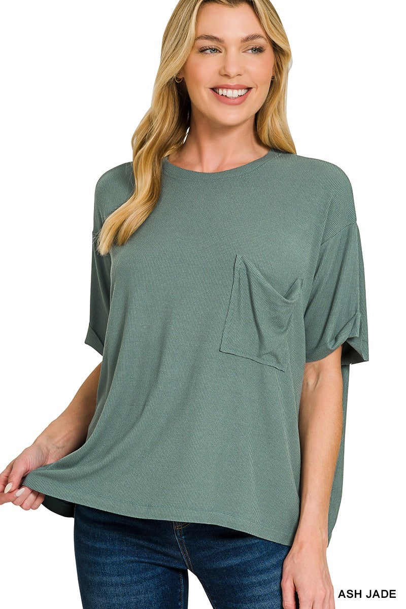 Ribbed Pocket Tees