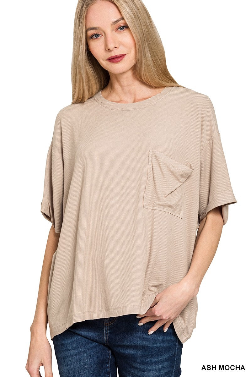 Ribbed Pocket Tees