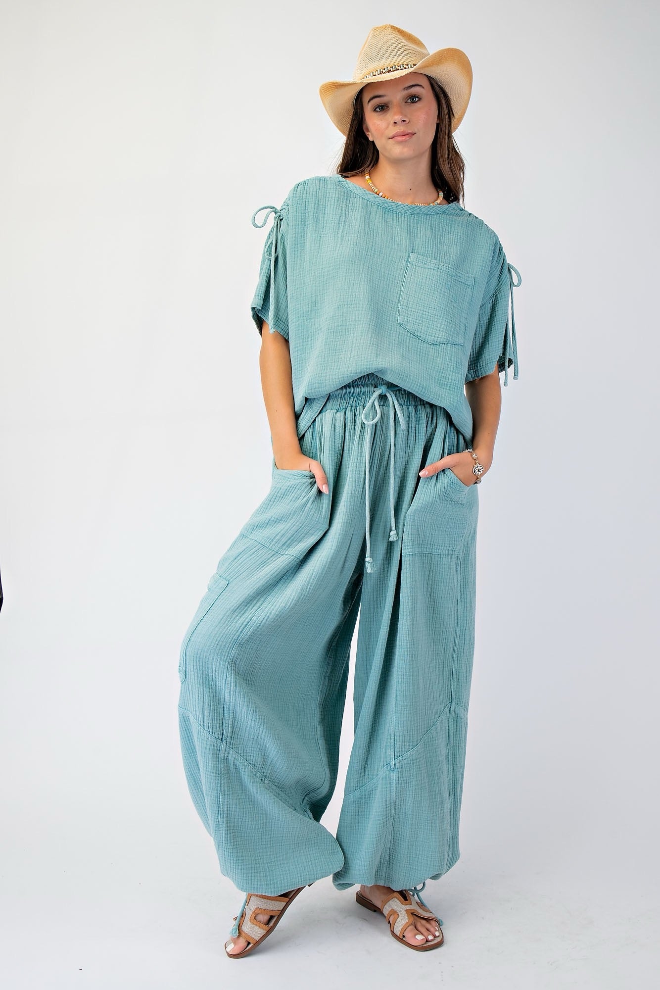 Easel Gauze Wide Pants