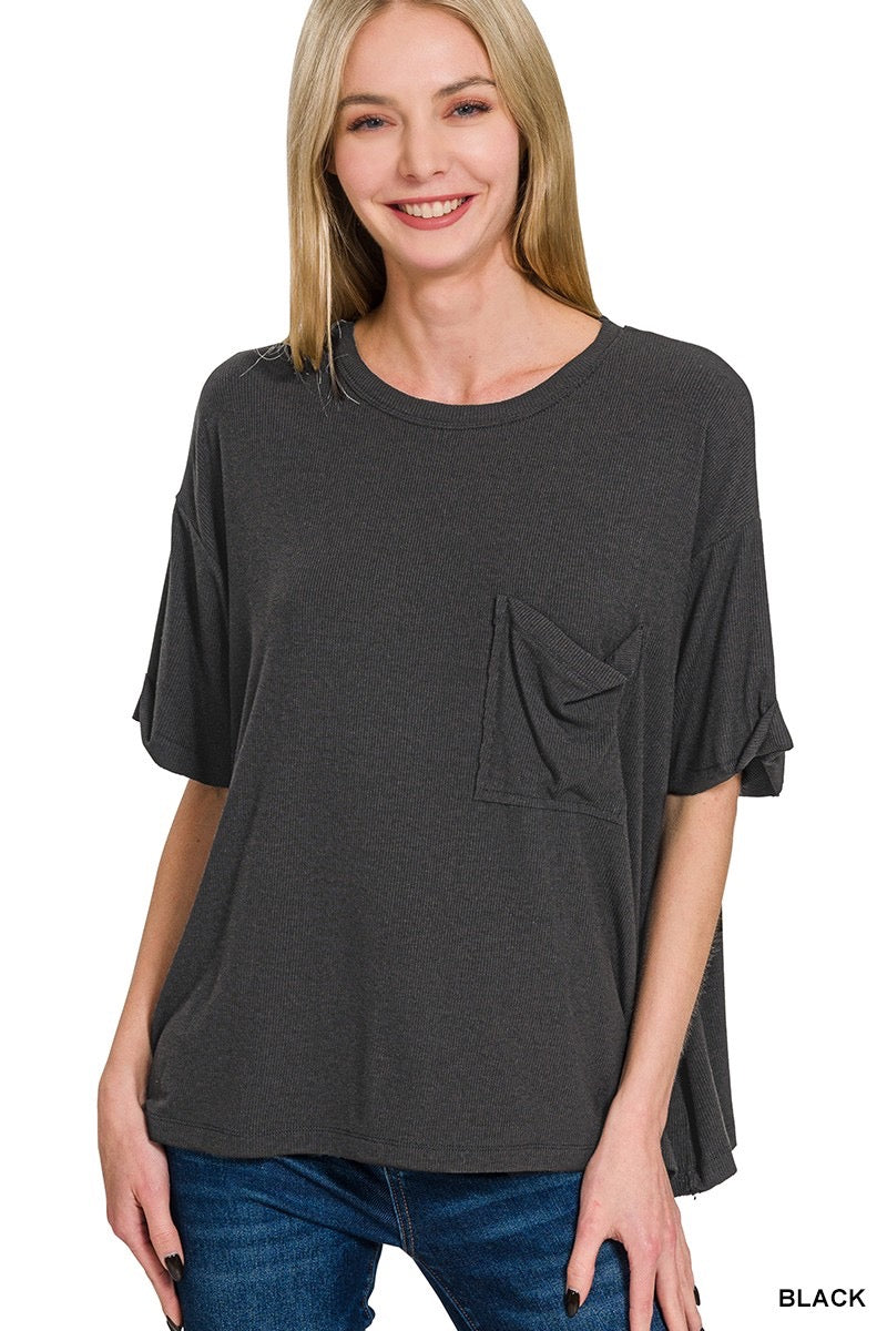 Ribbed Pocket Tees
